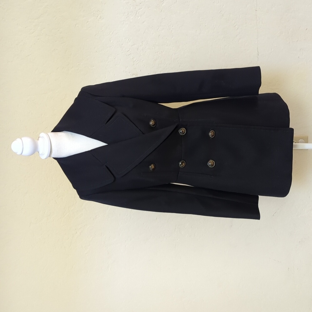 LIKE NEW French Connection Navy Wool Blend Navy Style Pea Coat Size 4